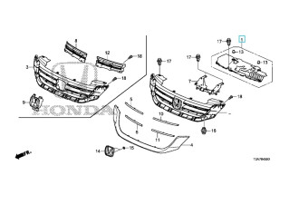 Накладка бампера переднього HONDA/ACURA 71106T2AA10