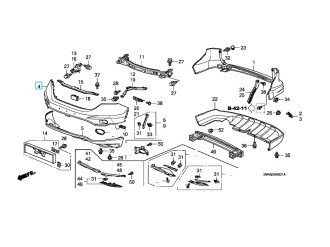 Бампер передній HONDA/ACURA 71101SWAE00ZLHE