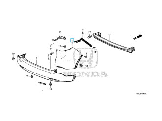 Накладка бампера заднього HONDA/ACURA 71502T0AA00ZN