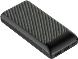 Універсальний мобільний акумулятор (Power bank) Quantum QM-PB1020 black 20 000mAh 3.7V (2-USB)