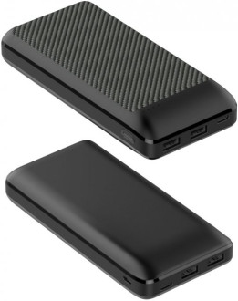 Універсальний мобільний акумулятор (Power bank) Quantum QM-PB1020 black 20 000mAh 3.7V (2-USB)