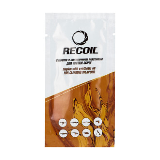 Серветка з синтетичним мастилом для чищення зброї RECOIL
