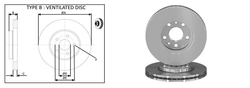 Диск гальмiвний APLUS 61414AP