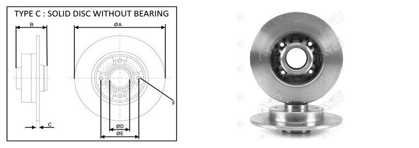 Диск гальмiвний APLUS 61417AP