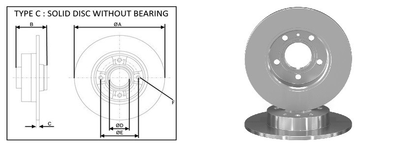 Диск гальмiвний APLUS 61422AP