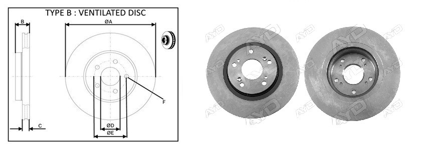 Диск гальмiвний APLUS 61425AP