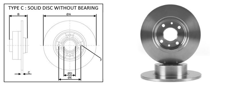 Диск гальмiвний APLUS 61431AP