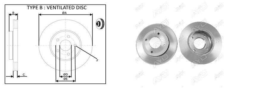Диск гальмiвний APLUS 61433AP