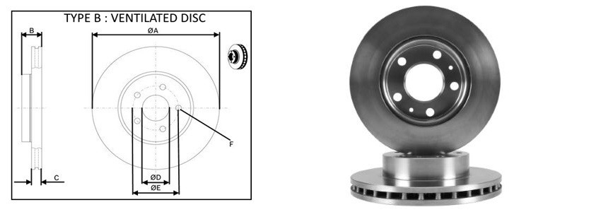 Диск гальмiвний APLUS 61438AP