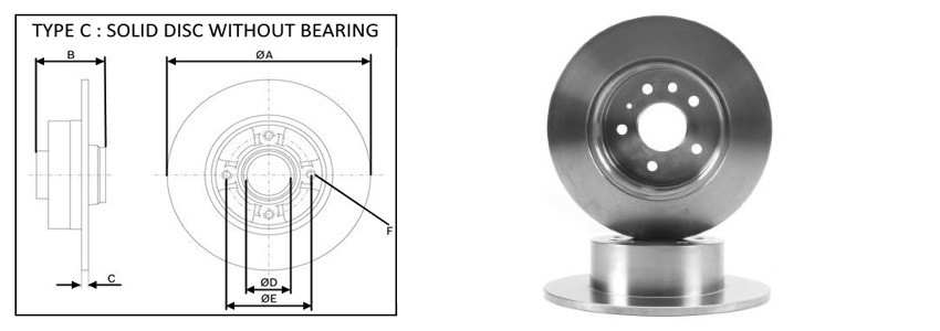 Диск гальмiвний APLUS 61443AP