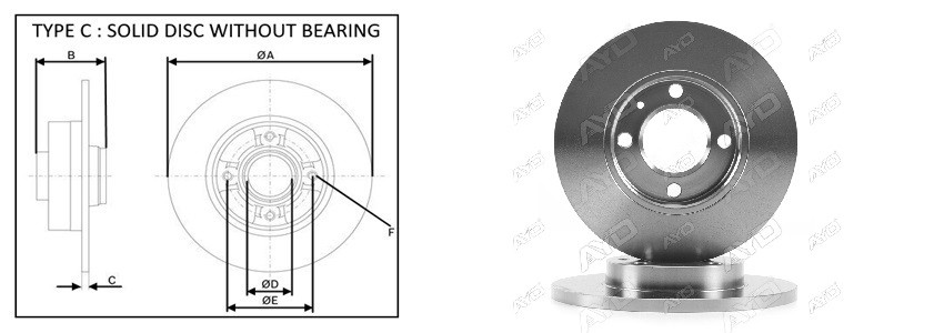 Диск гальмiвний APLUS 61471AP