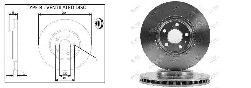 Диск гальмiвний APLUS 61474AP