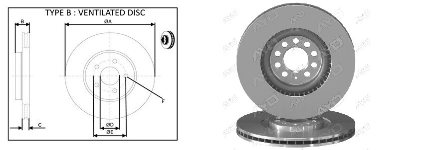 Диск гальмiвний APLUS 61485AP