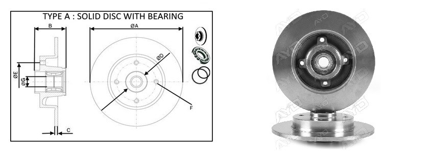 Диск гальмiвний APLUS 61493BAP