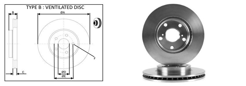 Диск гальмівний APLUS 61508AP