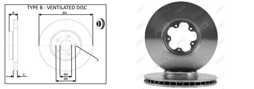 Диск гальмiвний APLUS 61515AP