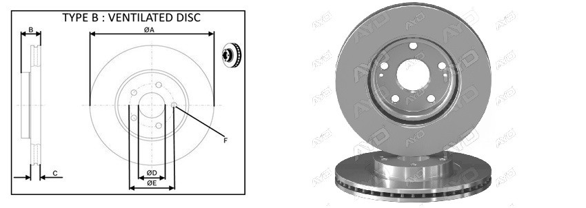 Диск гальмiвний APLUS 61528AP