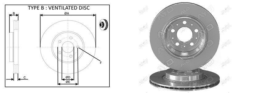 Диск гальмiвний APLUS 61539AP