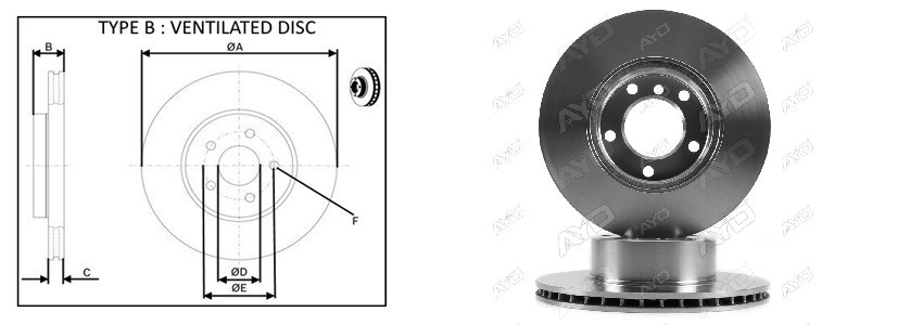 Диск гальмiвний APLUS 61540AP