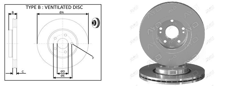 Диск гальмiвний APLUS 61546AP