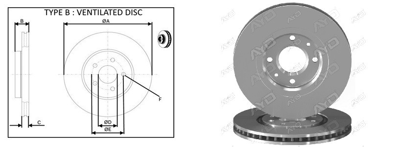 Диск гальмiвний APLUS 61552AP