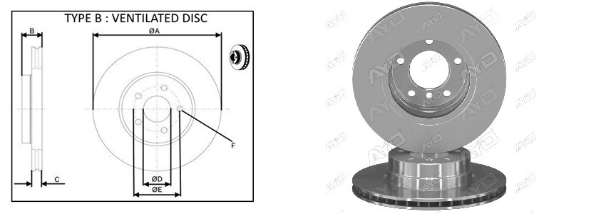 Диск гальмiвний APLUS 61556AP