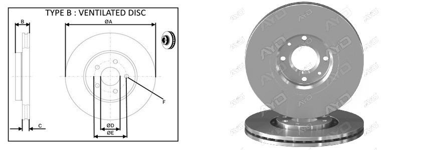 Диск гальмiвний APLUS 61584AP