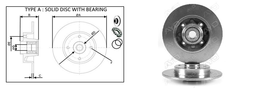 Диск гальмiвний APLUS 61585BAP