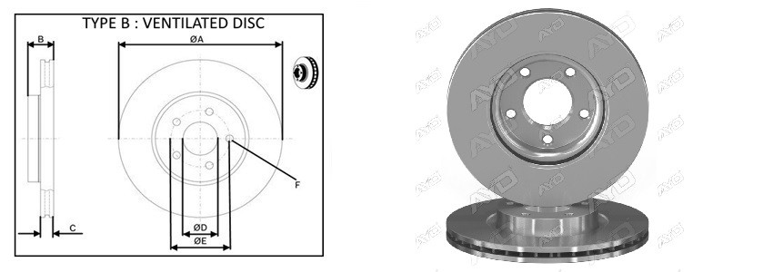 Диск гальмiвний APLUS 61589AP