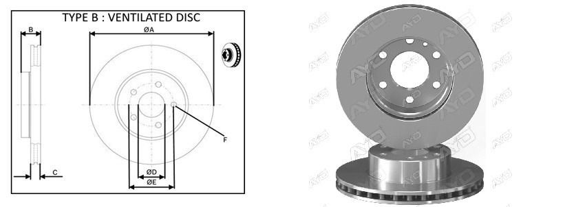 Диск гальмiвний APLUS 61590AP