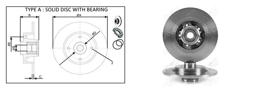 Диск гальмiвний APLUS 61612BAP