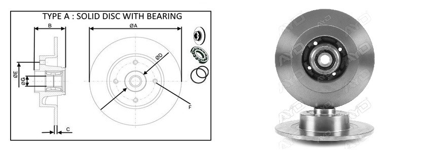 Диск гальмiвний APLUS 61631BAP