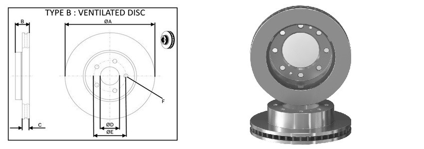 Диск гальмiвний APLUS 61741AP