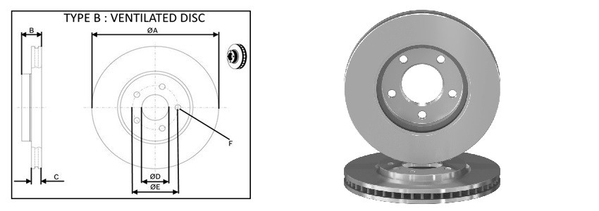 Диск гальмiвний APLUS 61743AP
