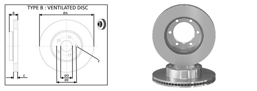 Диск гальмiвний APLUS 61773AP