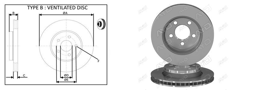 Диск гальмiвний APLUS 61807AP