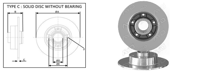 Диск гальмiвний APLUS 61874AP