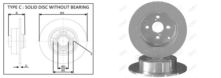 Диск гальмiвний APLUS 61877AP