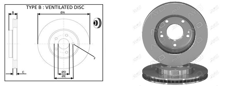 Диск гальмiвний APLUS 61906AP