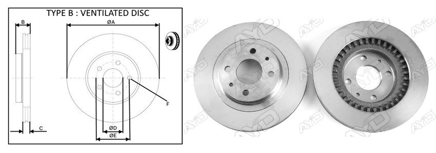 Диск гальмiвний APLUS 61934AP