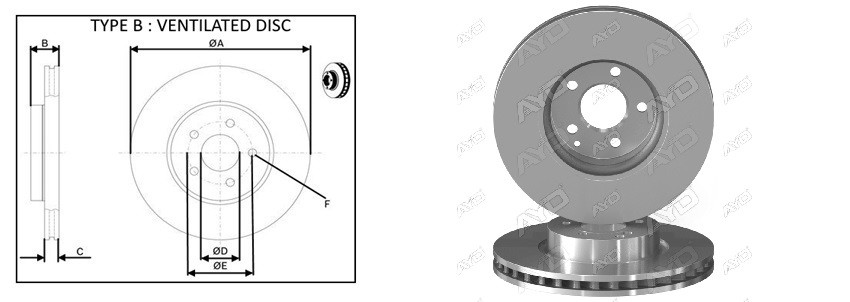 Диск гальмiвний APLUS 61941AP