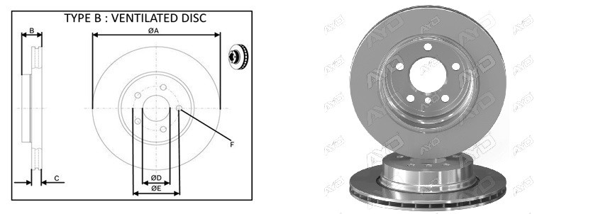 Диск гальмiвний APLUS 61943AP