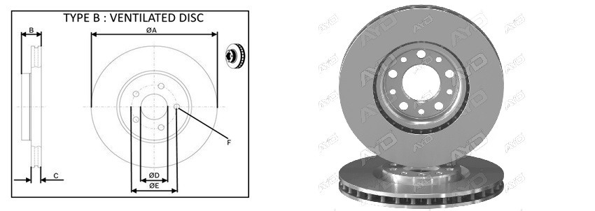 Диск гальмiвний APLUS 61944AP