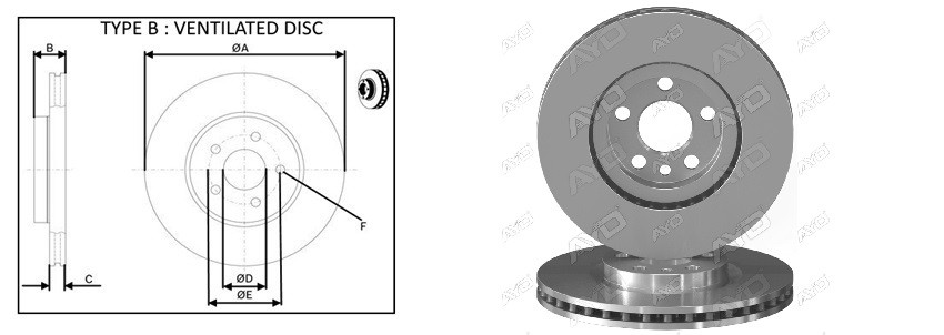 Диск гальмiвний APLUS 61945AP