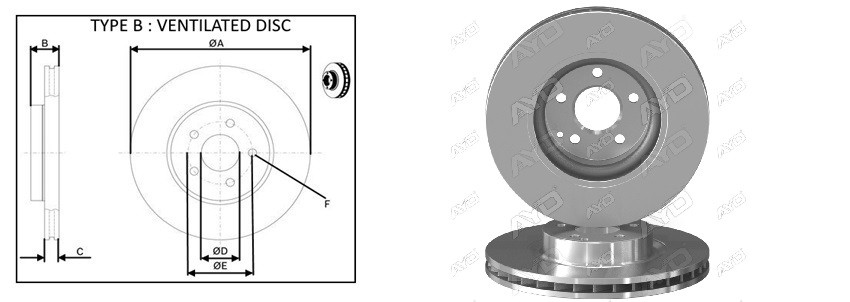Диск гальмiвний APLUS 61946AP