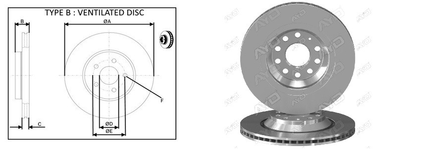 Диск гальмiвний APLUS 61948AP