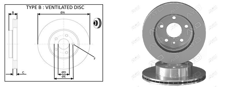 Диск гальмiвний APLUS 61997AP