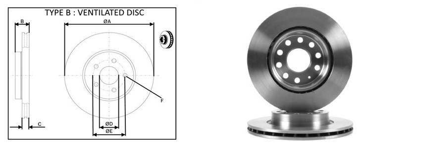 Диск гальмівний APLUS 61273AP
