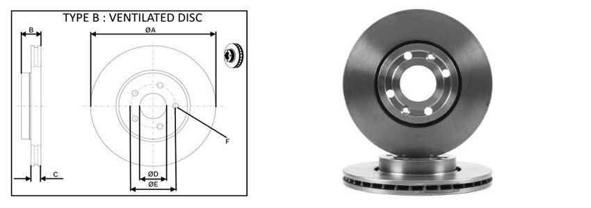 Диск гальмівний APLUS 61274AP