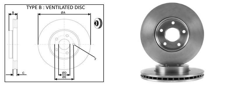 Диск гальмівний APLUS 61281AP